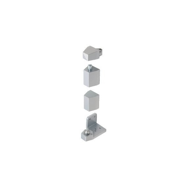 Aluminum Right Hand 3/4 Offset Pivot Hinge Set - Flush W/ Frame Face